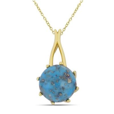 BUY 925 SILVER WITH NATURAL BLUE TURQUOISE GEMSTONE PENDANT
